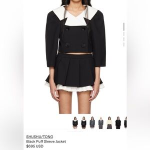Shushu Tong Cropped Blazer Small